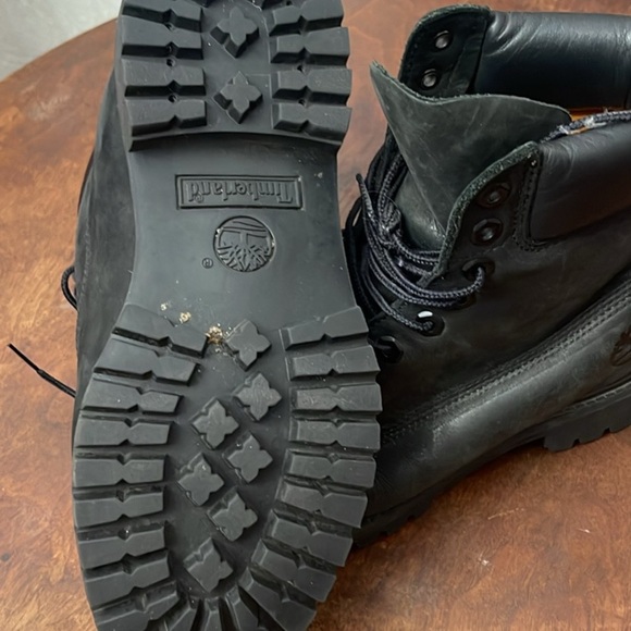 Men’s Timberland 6” Ankle Premium Black Waterproof Leather Boots Size 8M - Picture 6 of 8